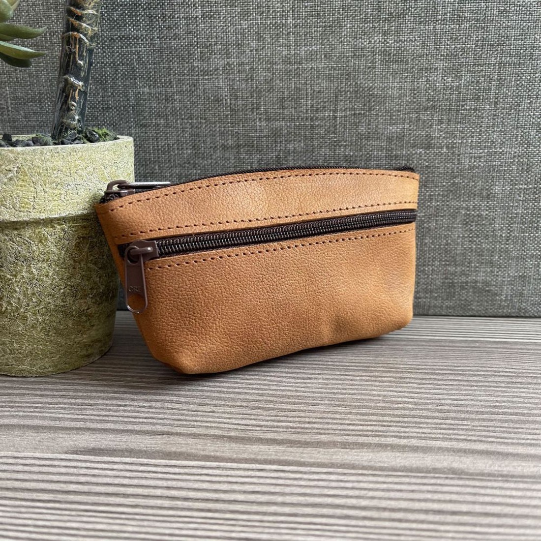 Barna kettő cipzáras kulcstartó B9006 - táska & tok - kulcstartó & táskadísz - kulcstartó - Meska.hu