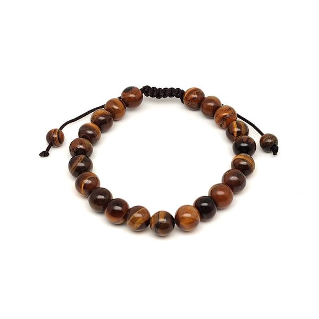 Tigrisszem csúszócsomós golyó karkötő 89 mm - ékszer - karkötő - ásványkarkötő - Meska.hu