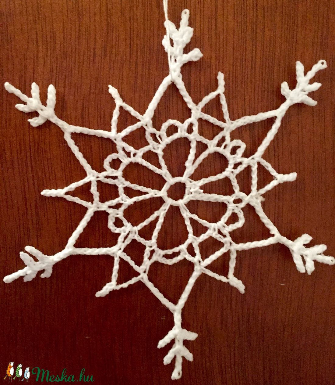 Ünnepváró horgolt karácsonyi csillag, hópihe -  - Meska.hu