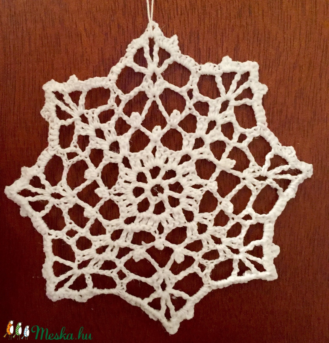Ünnepváró horgolt karácsonyi csillag, hópihe -  - Meska.hu