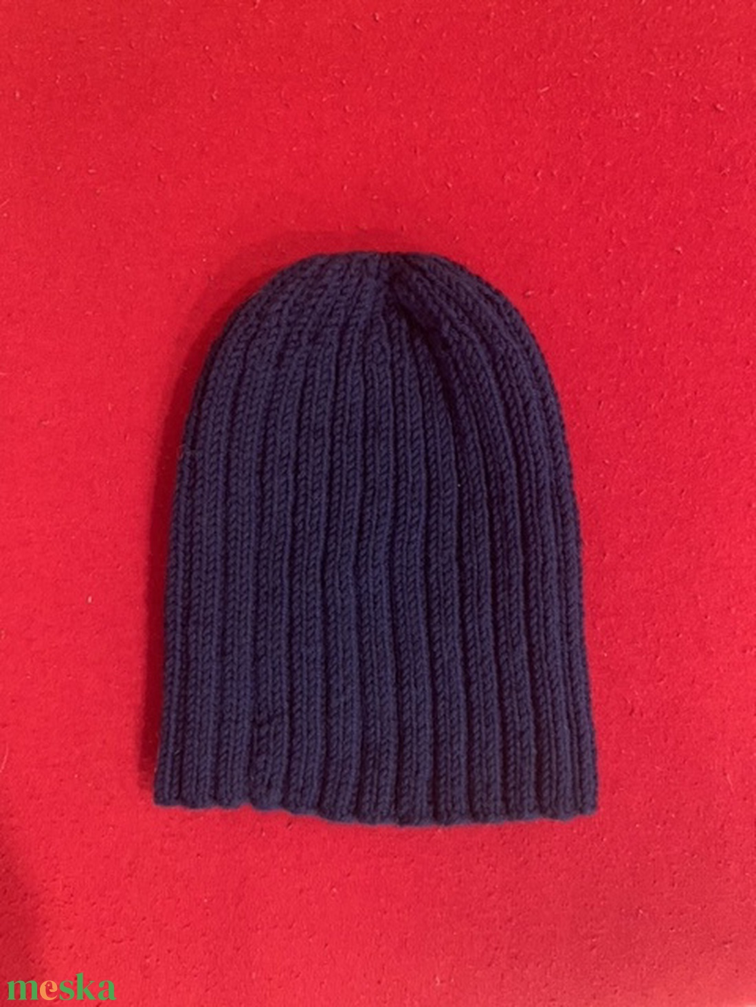 Tengerészkék férfi kötött  sapka - ruha & divat - sál, sapka, kendő - sapka - Meska.hu