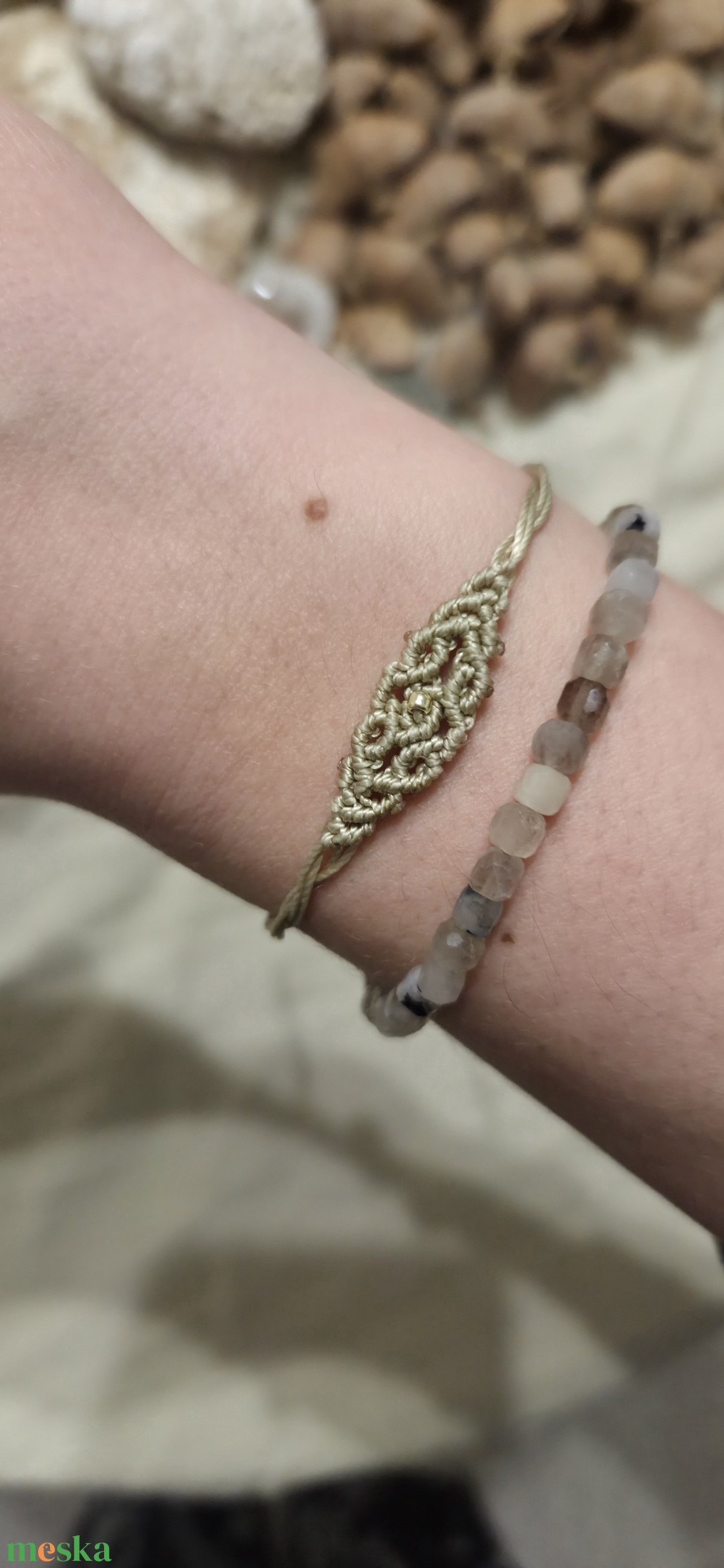 Finom kelta mintás karkötő - ékszer - karkötő - fonott karkötő - Meska.hu