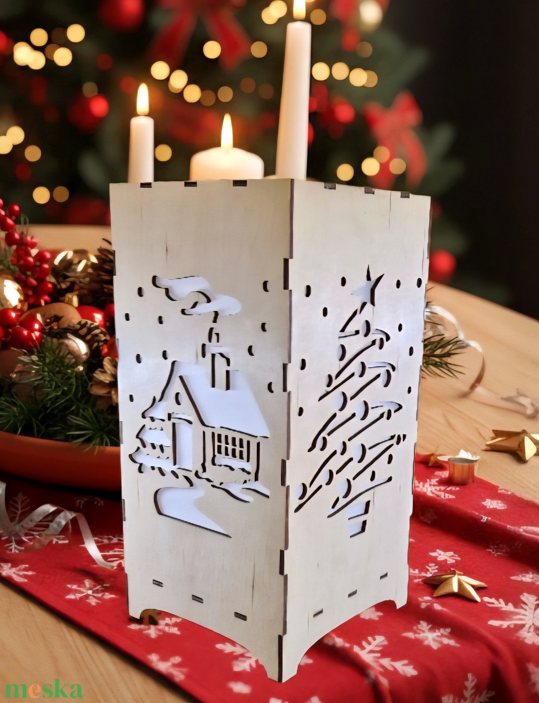 Karácsonyi lámpás - karácsony - karácsonyi lakásdekoráció - karácsonyi fénydekoráció - Meska.hu