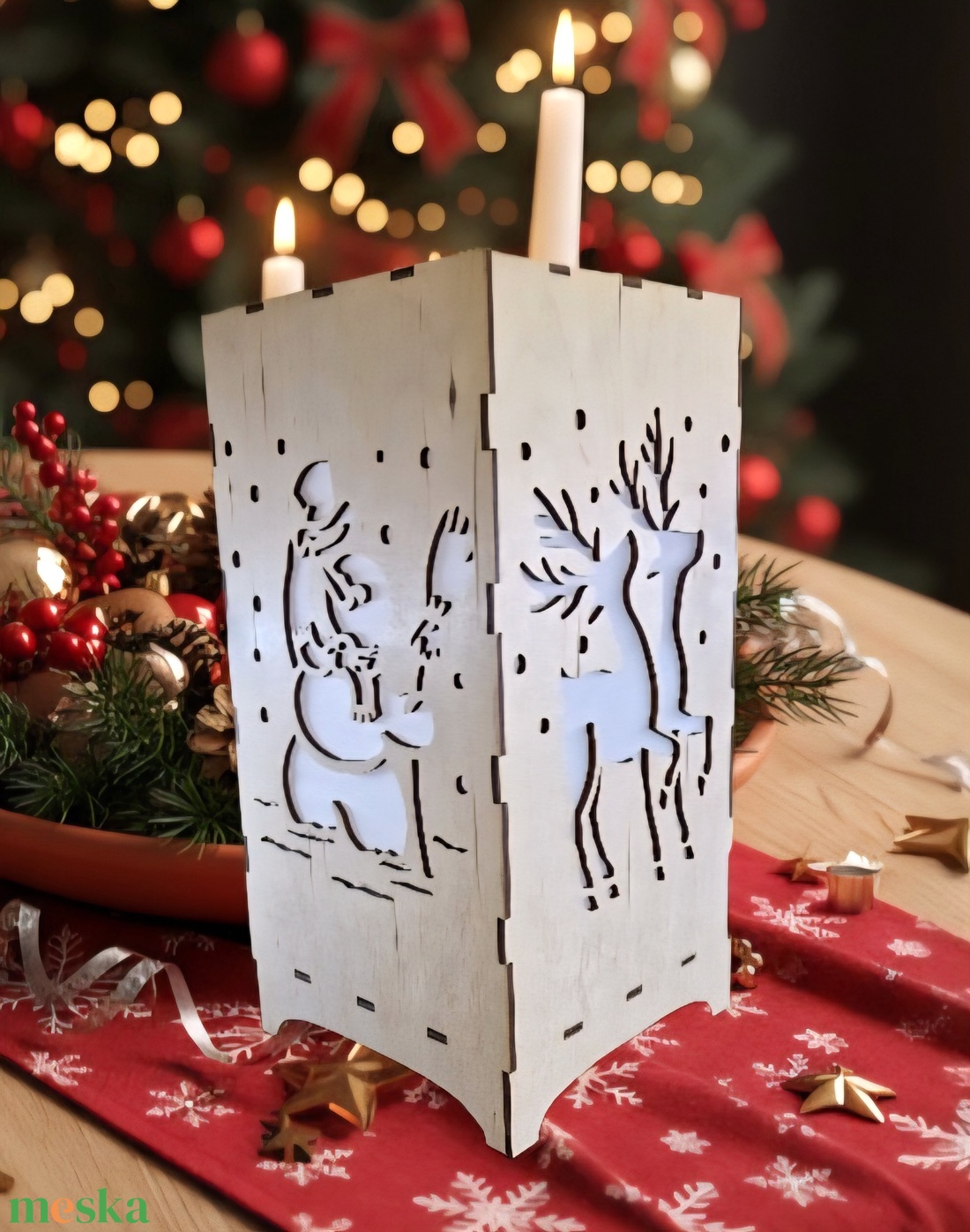 Karácsonyi lámpás - karácsony - karácsonyi lakásdekoráció - karácsonyi fénydekoráció - Meska.hu