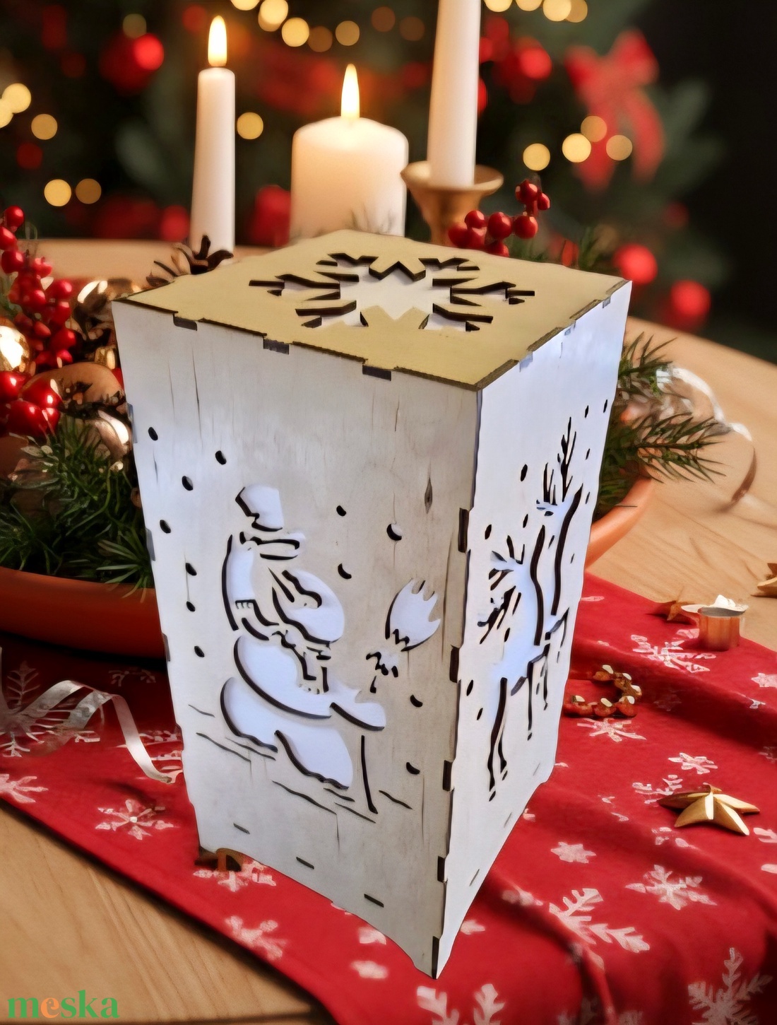 Karácsonyi lámpás - karácsony - karácsonyi lakásdekoráció - karácsonyi fénydekoráció - Meska.hu