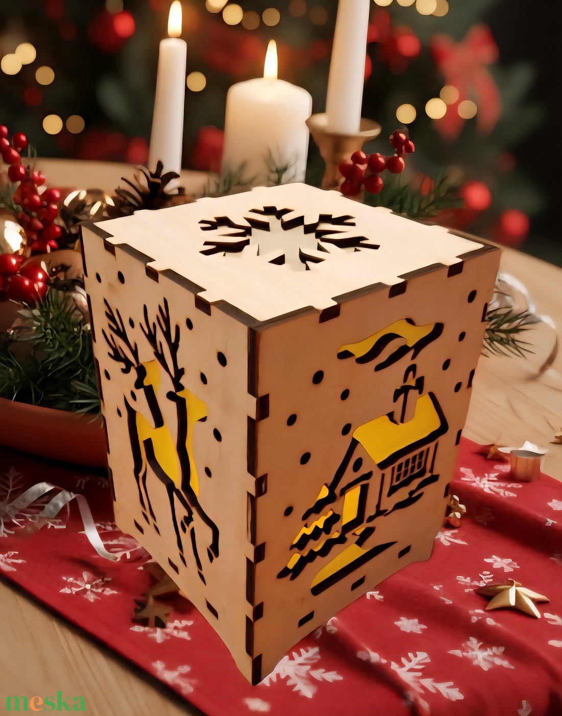 Karácsonyi lámpás - karácsony - karácsonyi lakásdekoráció - karácsonyi fénydekoráció - Meska.hu