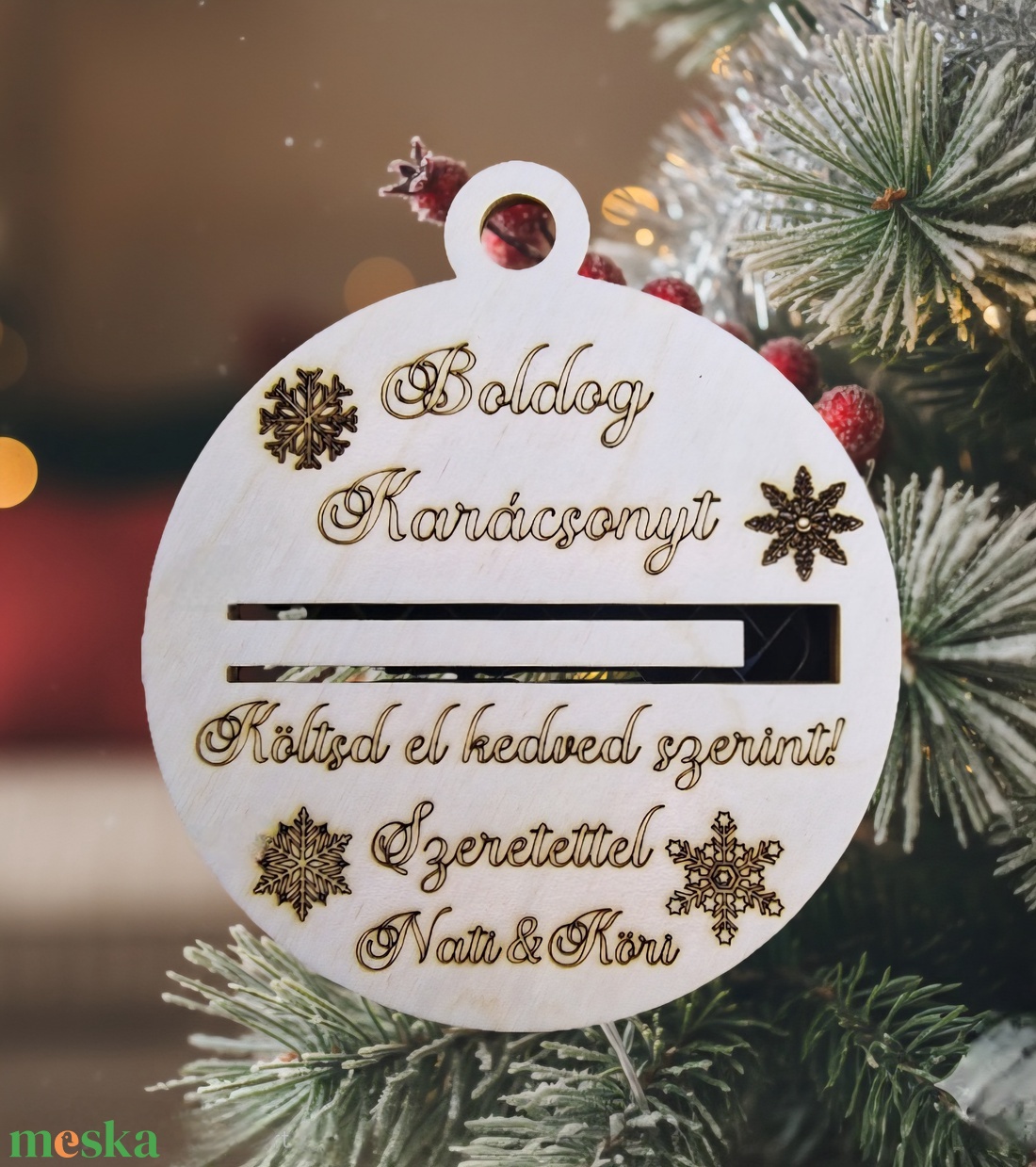 Pénzátadó karácsonyfadísz - karácsony - karácsonyi lakásdekoráció - karácsonyfadíszek - Meska.hu