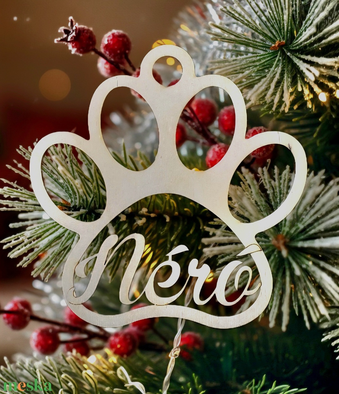 Névreszóló kutyás karácsonyfadísz - karácsony - karácsonyi lakásdekoráció - karácsonyfadíszek - Meska.hu