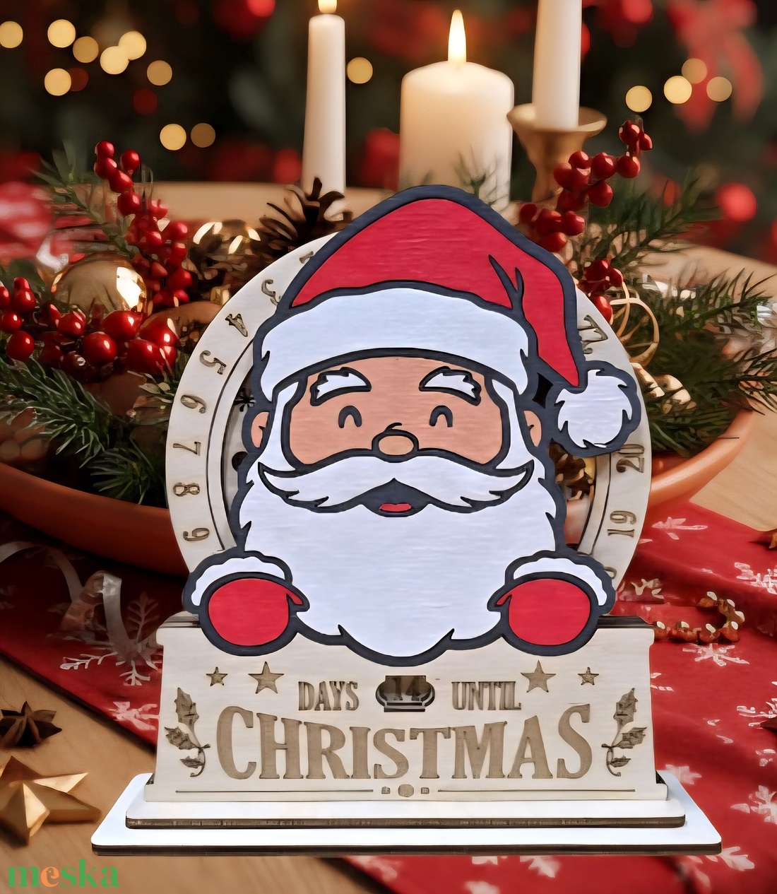 Mikulás,Adventi naptár  - karácsony - adventi díszek - adventi naptár - Meska.hu