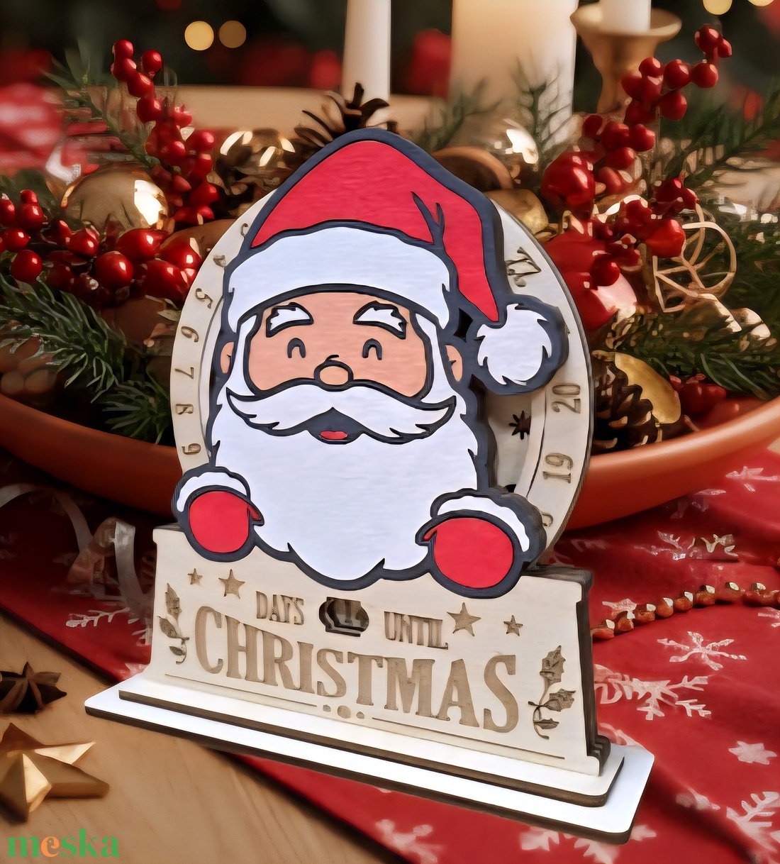 Mikulás,Adventi naptár  - karácsony - adventi díszek - adventi naptár - Meska.hu