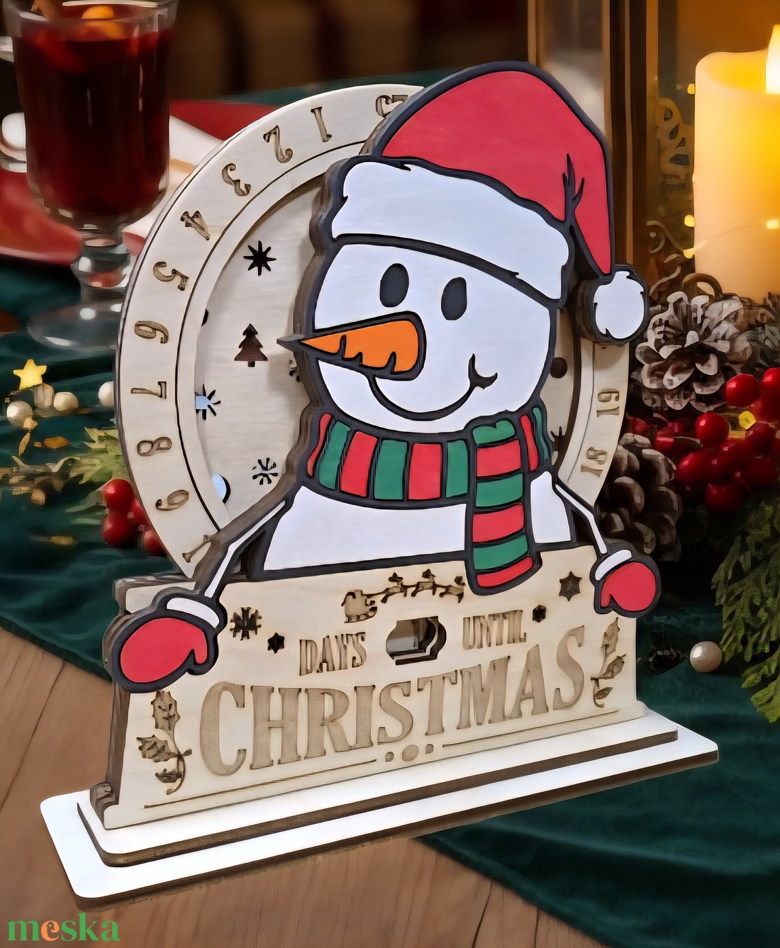 Hóember,Adventi naptár  - karácsony - adventi díszek - adventi naptár - Meska.hu