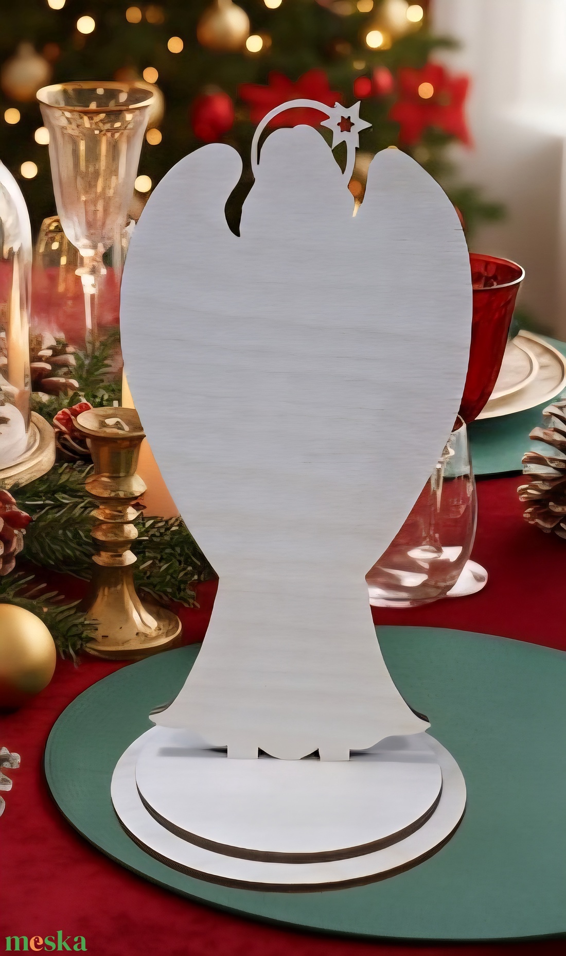 Részletgazdag, Két rétegű Angyalka Dísz.  Egyedi felirattal. - karácsony - karácsonyi lakásdekoráció - karácsonyi lakásdíszek - Meska.hu