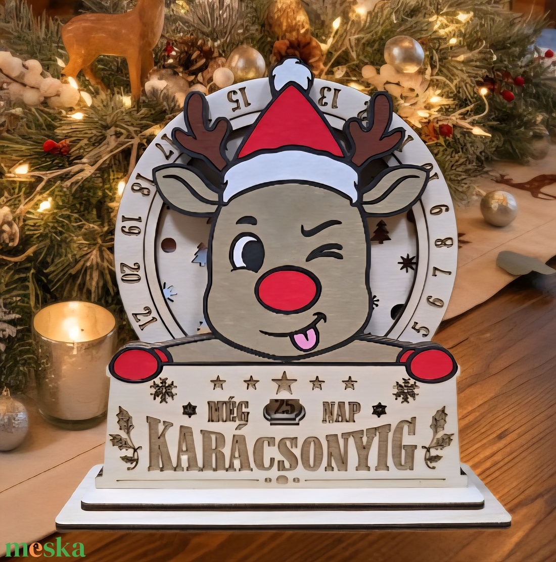 Szarvas,Adventi naptár  - karácsony - adventi díszek - adventi naptár - Meska.hu