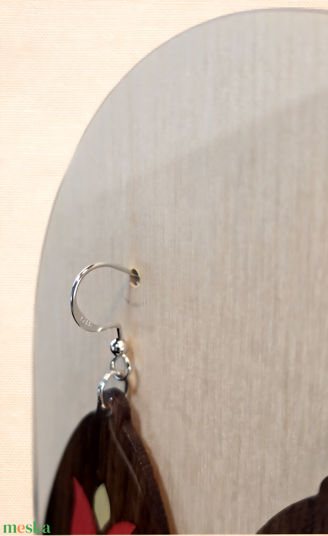 Tulipános diófa fülbevaló - ékszer - fülbevaló - lógó csepp fülbevaló - Meska.hu