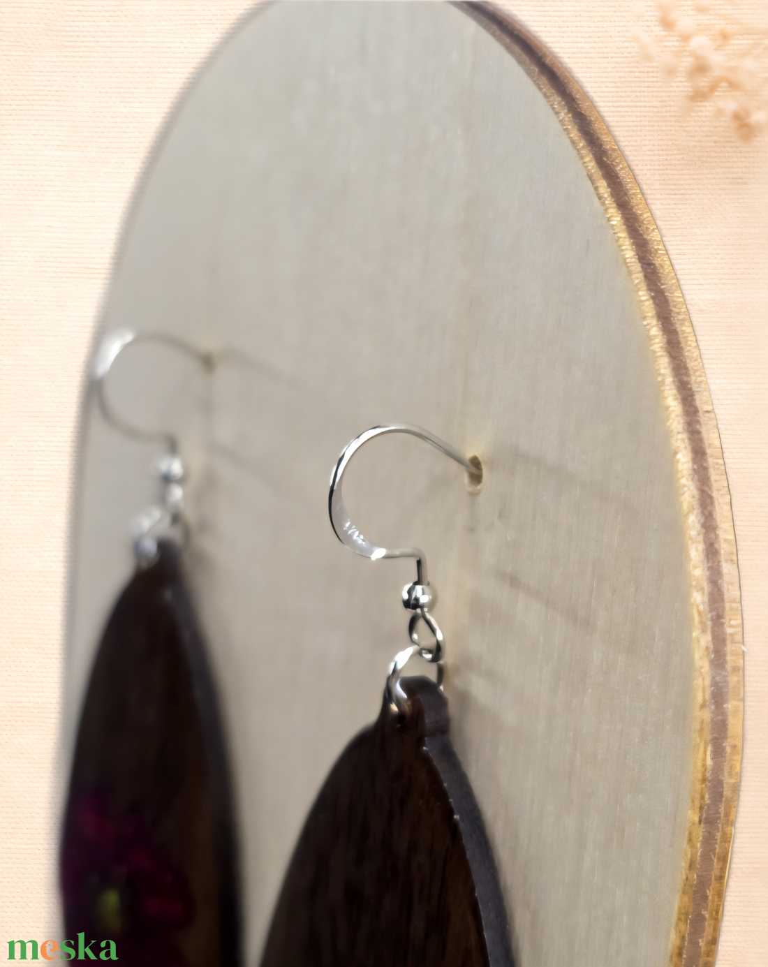 Bordó Virág � csillámos virágos fa fülbevaló - ékszer - fülbevaló - lógó csepp fülbevaló - Meska.hu