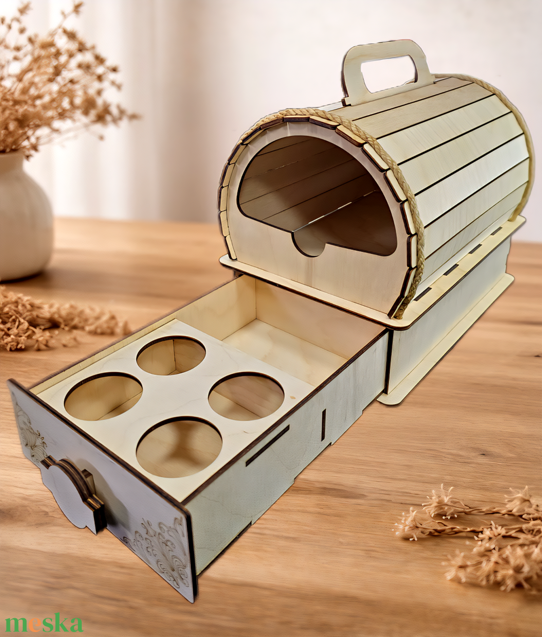 Hordó ajándékdoboz - otthon & életmód - dekoráció - asztal és polc dekoráció - díszdoboz - Meska.hu