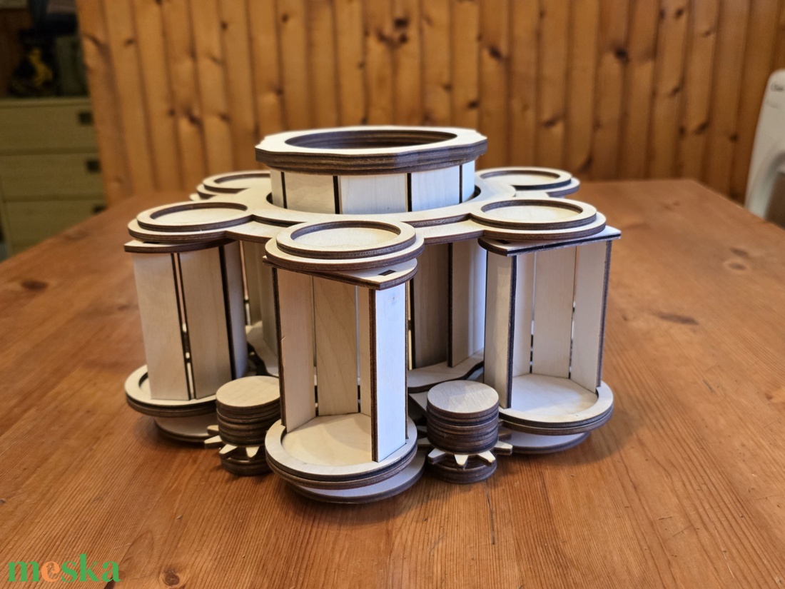 Fa italtartó szett � palacktartó 6 felespohár helyével (kézműves) (nem pohártartó, hanem élmény!) - otthon & életmód - konyhafelszerelés, tálalás - italos kellékek - italtartó - Meska.hu