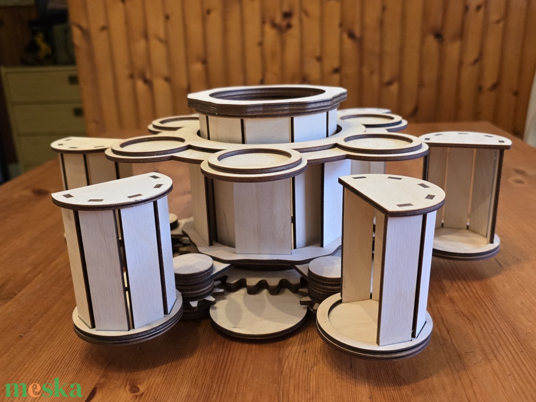 Fa italtartó szett � palacktartó 6 felespohár helyével (kézműves) (nem pohártartó, hanem élmény!) - otthon & életmód - konyhafelszerelés, tálalás - italos kellékek - italtartó - Meska.hu