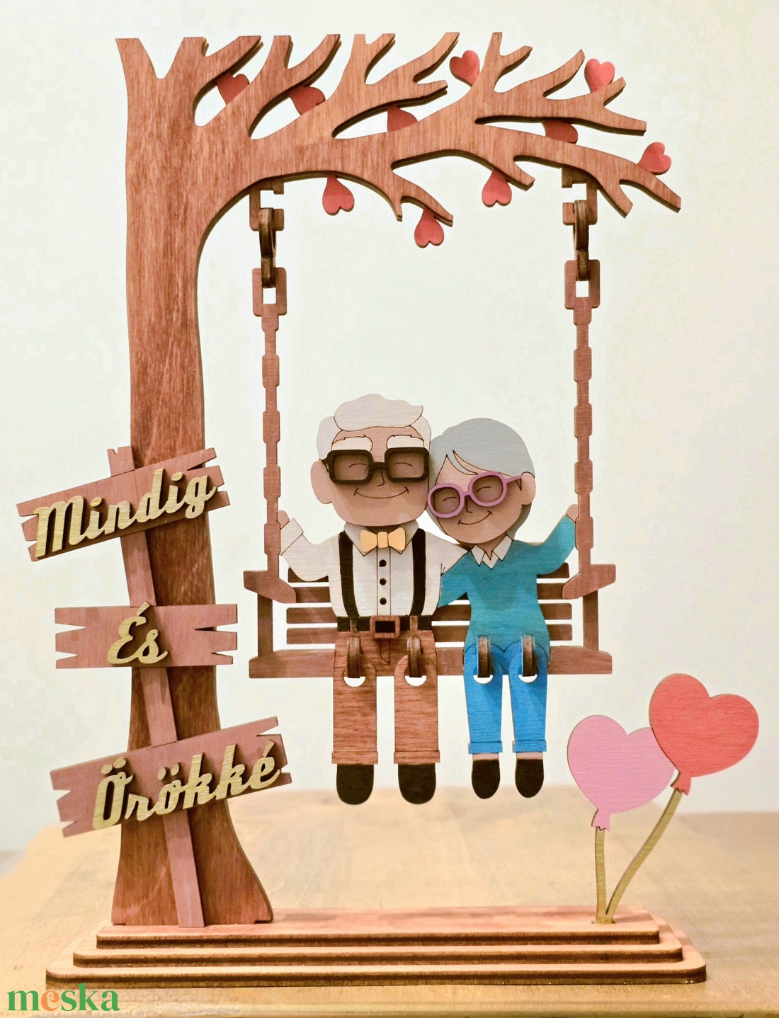Mindig és Örökké � Egyedi, fa szerelmes pár dekoráció - otthon & életmód - dekoráció - asztal és polc dekoráció - asztaldísz - Meska.hu