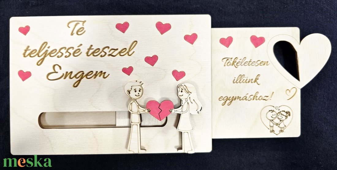 Te teljessé teszel engem � Kézzel készült, kihúzható fa szerelmes ajándék - otthon & életmód - dekoráció - dísztárgy - Meska.hu