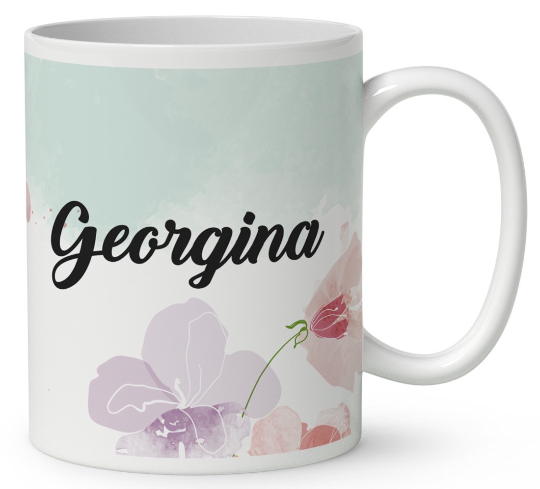 Névvel kérhető - Cuki napraforgós manó egy szál virággal mintás bögre - otthon & életmód - konyhafelszerelés, tálalás - tálalás - bögre & csésze - Meska.hu