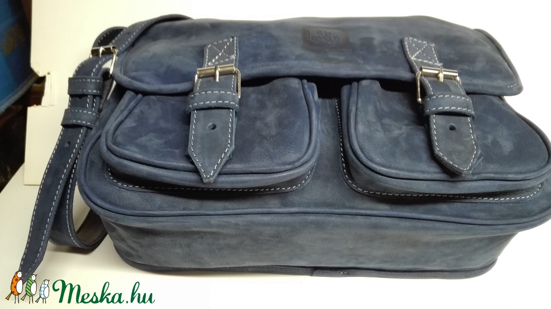 Hagyományos itsevas iskolatáska kékből -  - Meska.hu