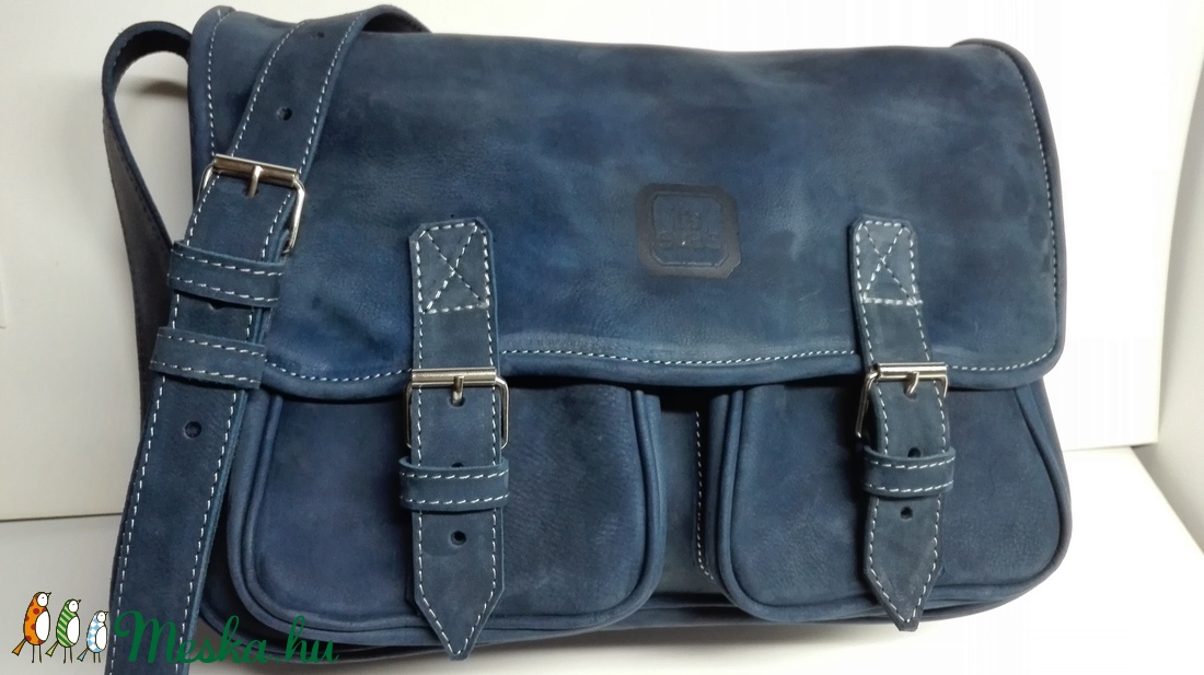 Hagyományos itsevas iskolatáska kékből -  - Meska.hu