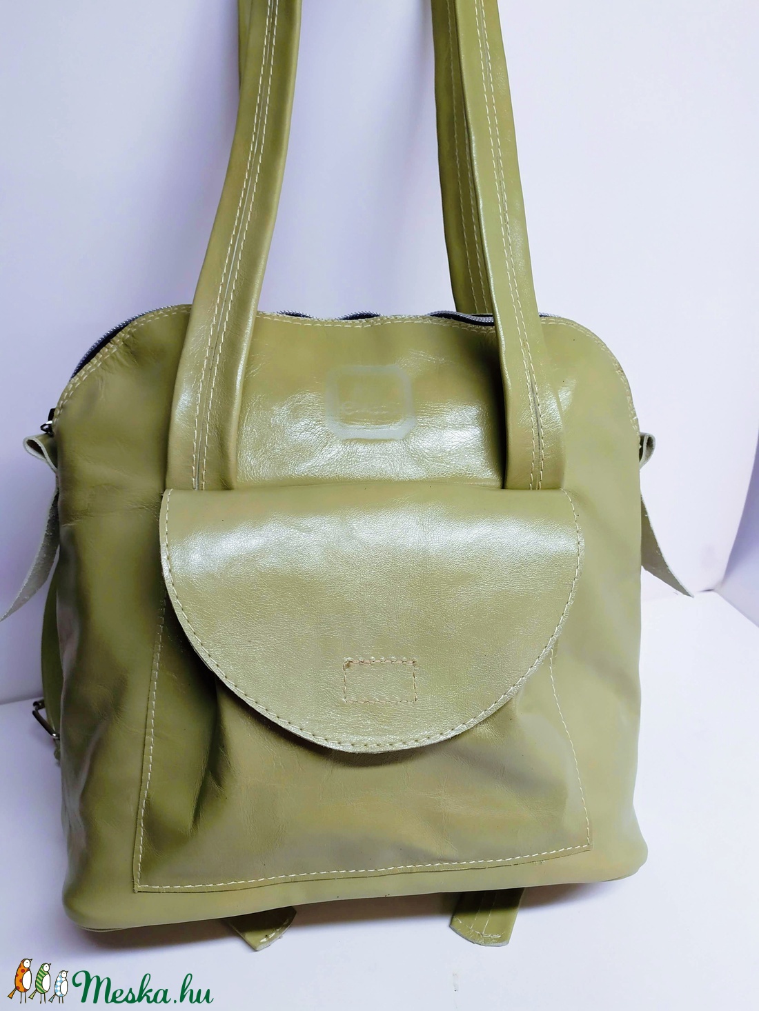Háti/váll táska világos zöldből - táska & tok - variálható táska - Meska.hu