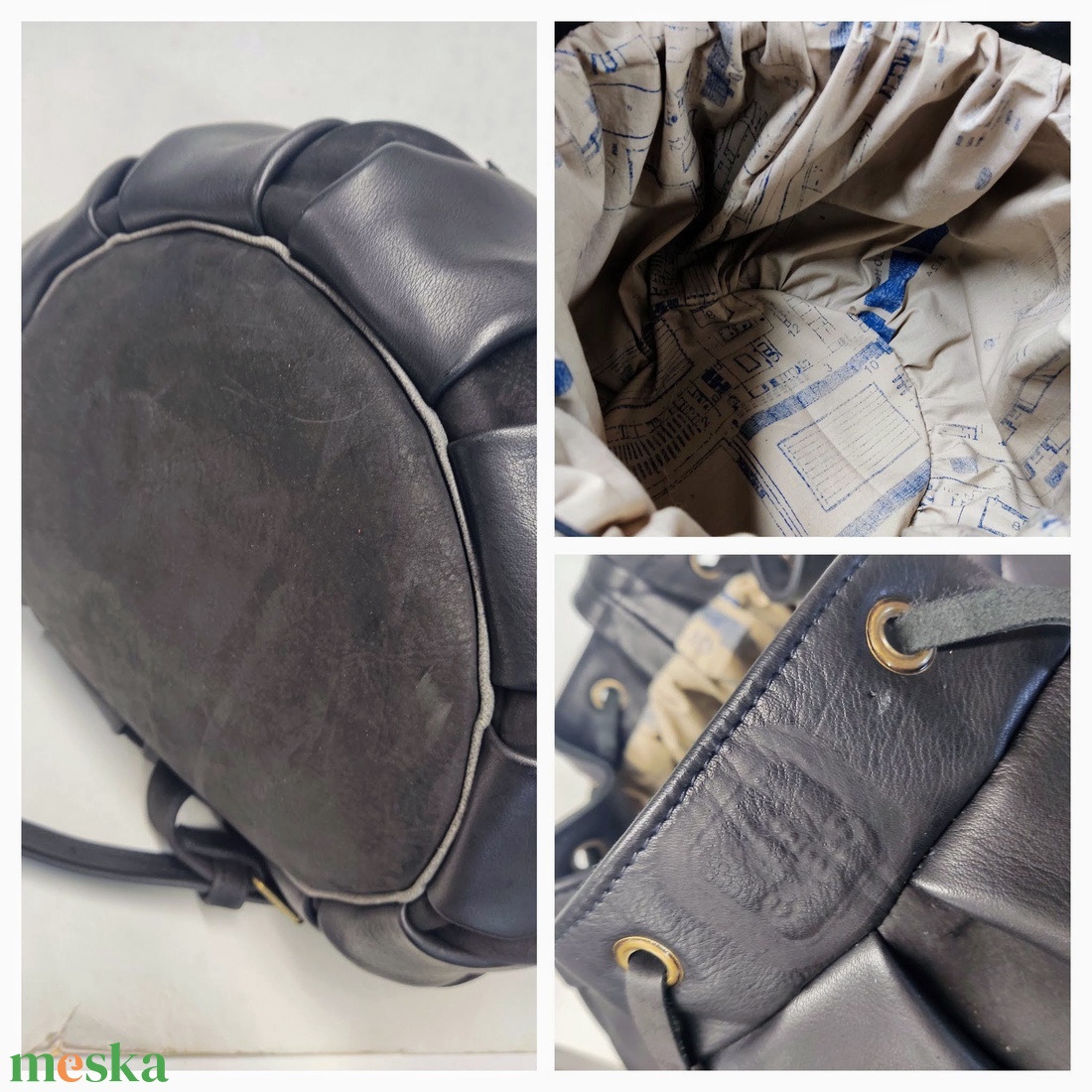 Buggyos malaclopó táska fekete - táska & tok - kézitáska & válltáska - nagy pakolós táska - Meska.hu