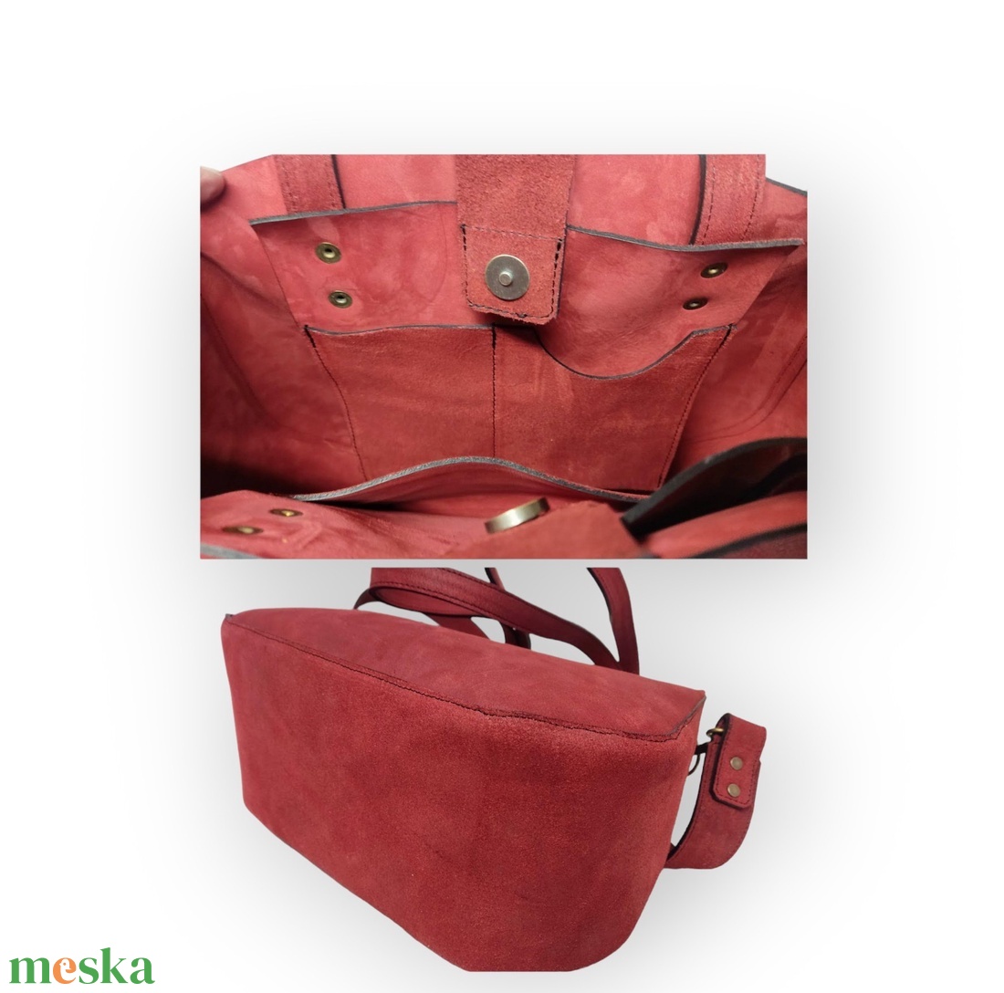 Kisebb mindentbele táska - piros - táska & tok - kézitáska & válltáska - nagy pakolós táska - Meska.hu