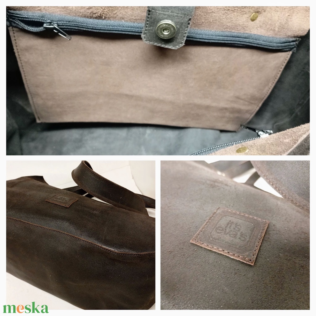 Mindentbele táska sötétbarna - táska & tok - kézitáska & válltáska - nagy pakolós táska - Meska.hu