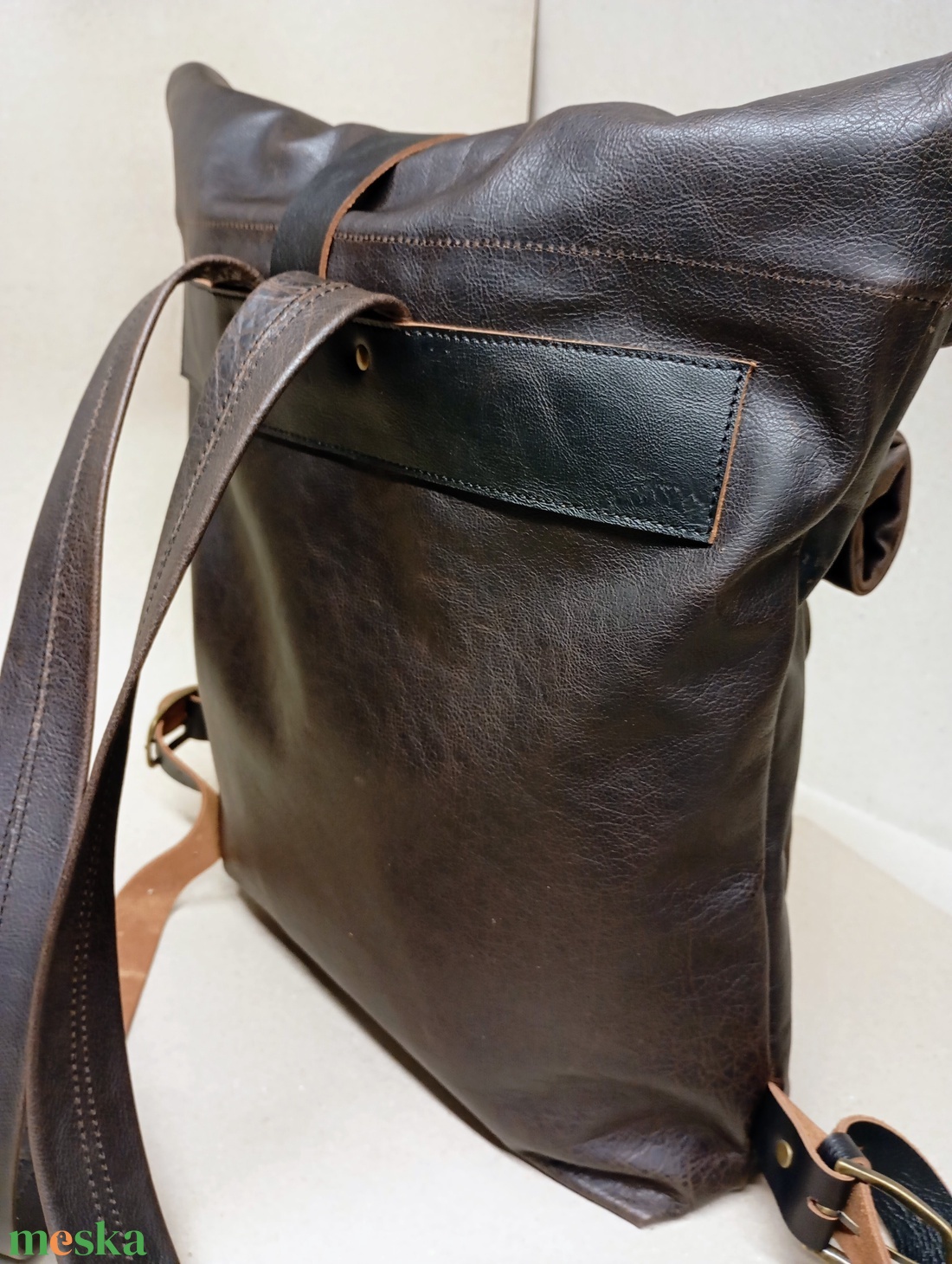 Dupla vagy semmi futár háti_barna - játék & sport - sport és kikapcsolódás - kerékpározás - biciklis táska - Meska.hu