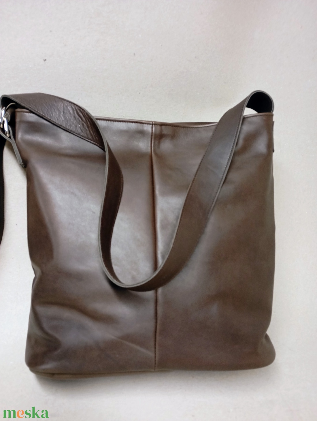 Elegáns válltáska_barna_1 - táska & tok - kézitáska & válltáska - nagy pakolós táska - Meska.hu