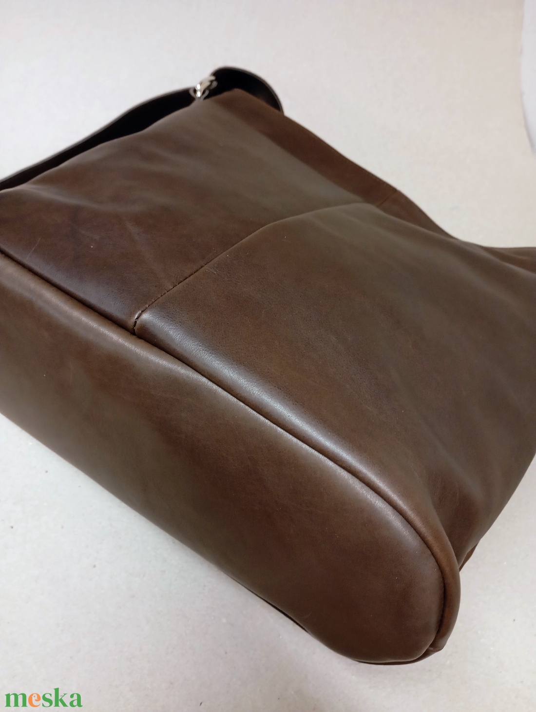 Elegáns válltáska_barna_1 - táska & tok - kézitáska & válltáska - nagy pakolós táska - Meska.hu