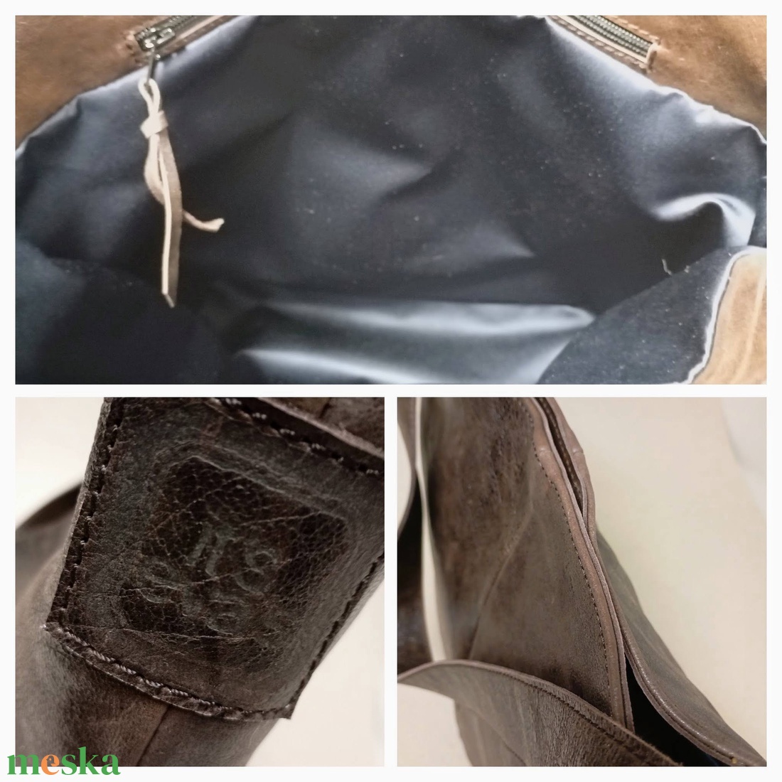 Elegáns válltáska_barna_2 - táska & tok - kézitáska & válltáska - nagy pakolós táska - Meska.hu