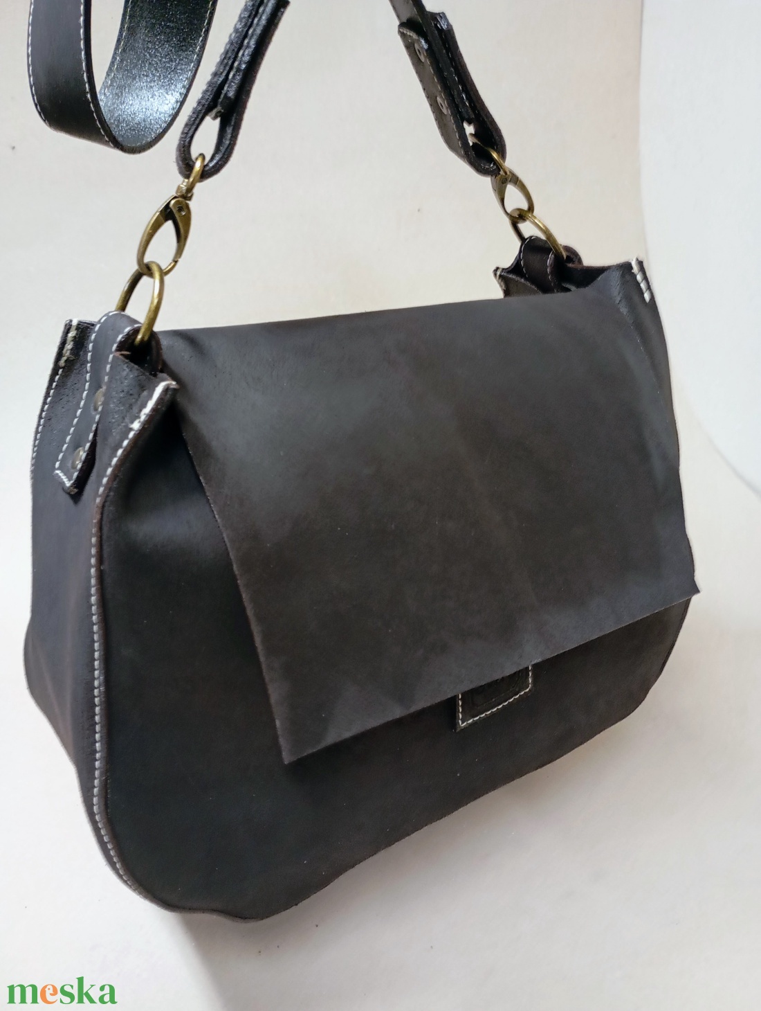 Kisebb mindentbele táska most másképp - barna - táska & tok - kézitáska & válltáska - nagy pakolós táska - Meska.hu