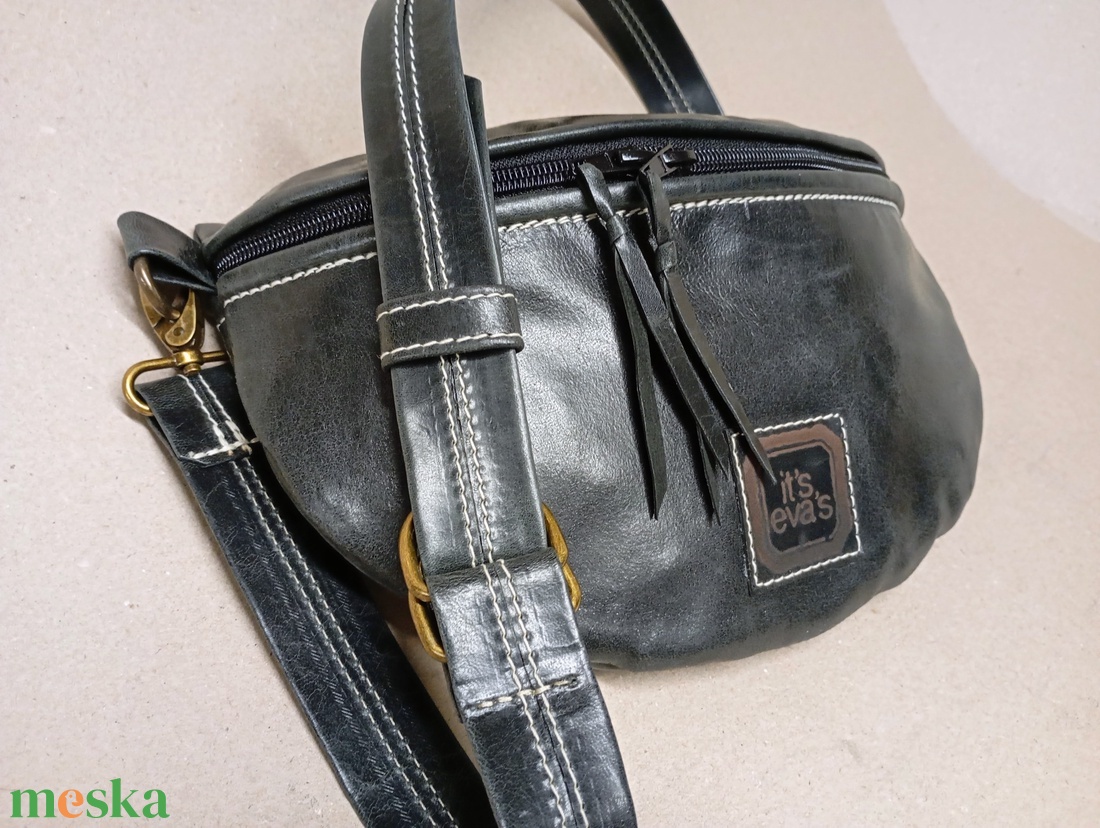 Övtáska - fekete kecske - táska & tok - övtáska - Meska.hu