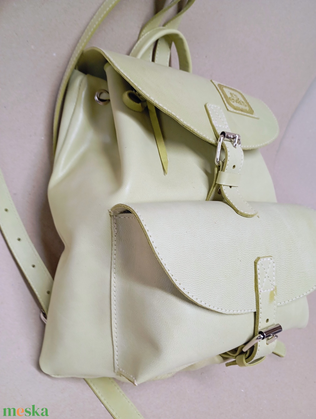 Pici almazöld hátizsák - táska & tok - hátizsák - hátizsák - Meska.hu