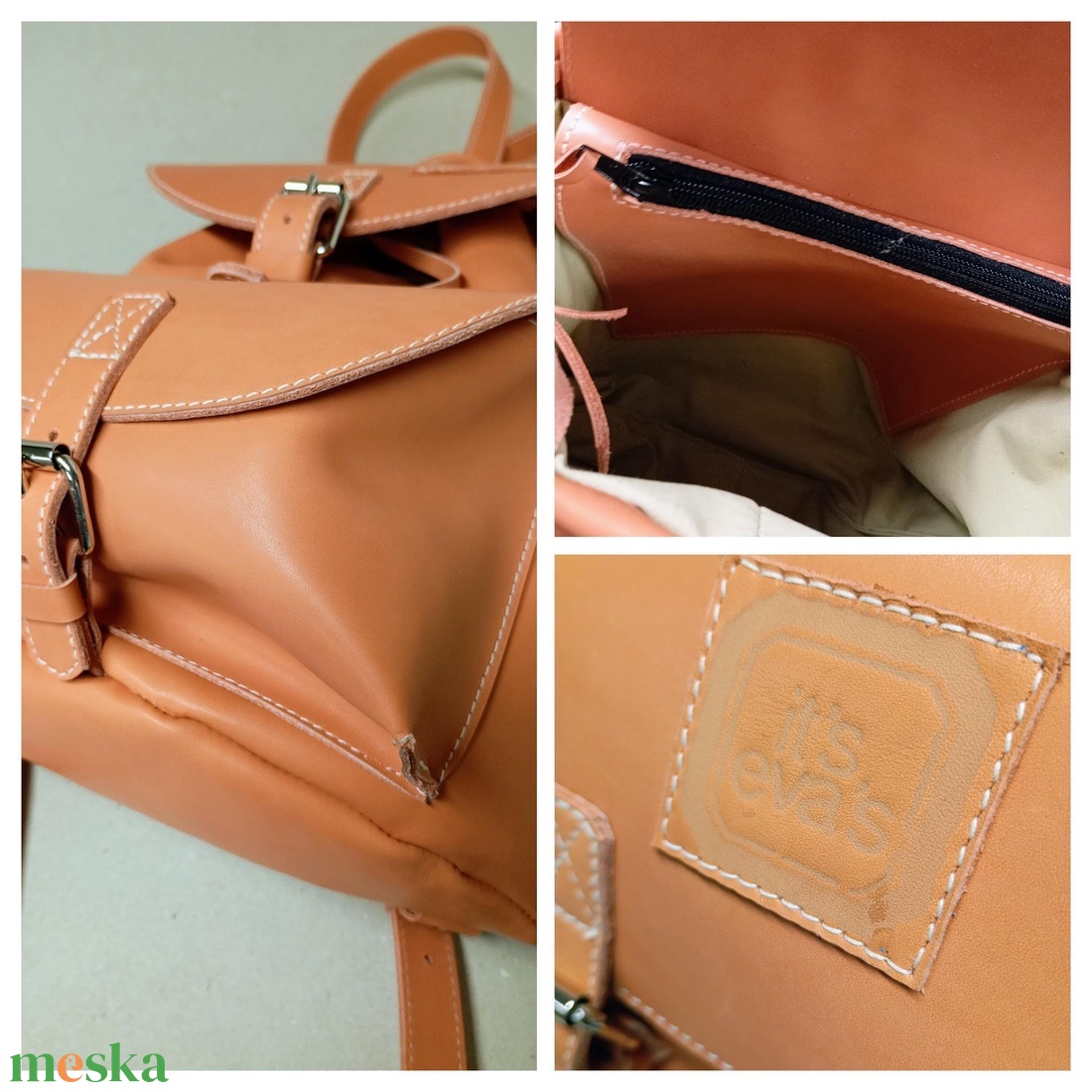 Pici narancssárga hátizsák - táska & tok - hátizsák - hátizsák - Meska.hu