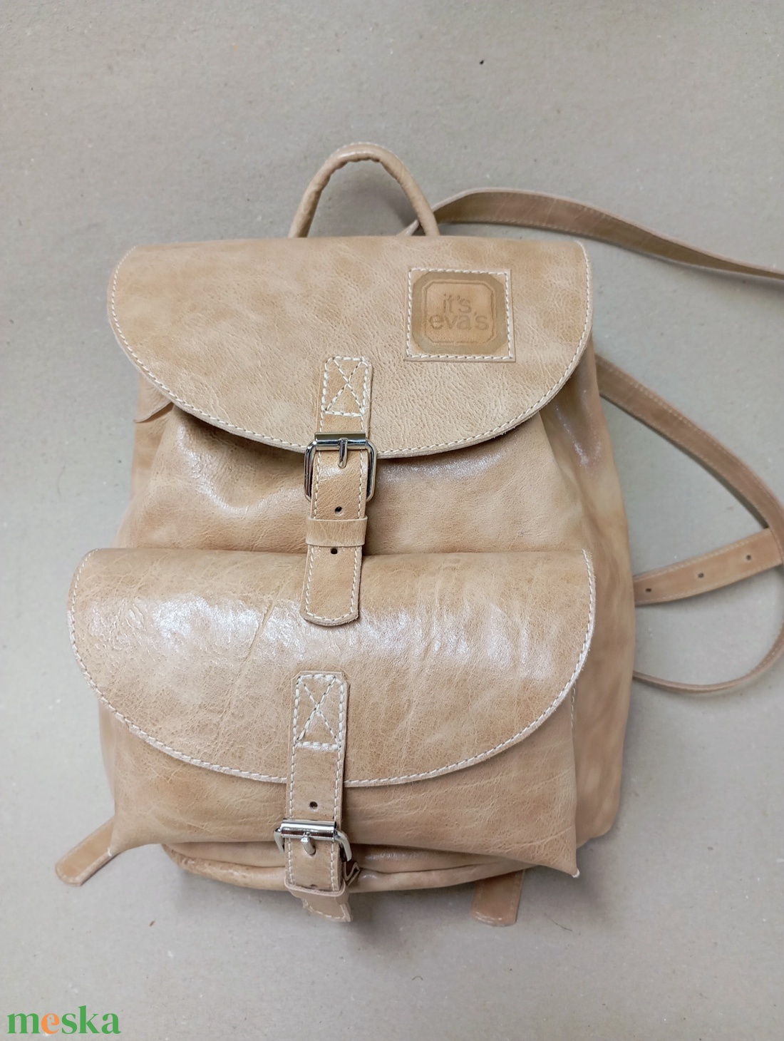 Pici drapp hátizsák  - táska & tok - hátizsák - hátizsák - Meska.hu