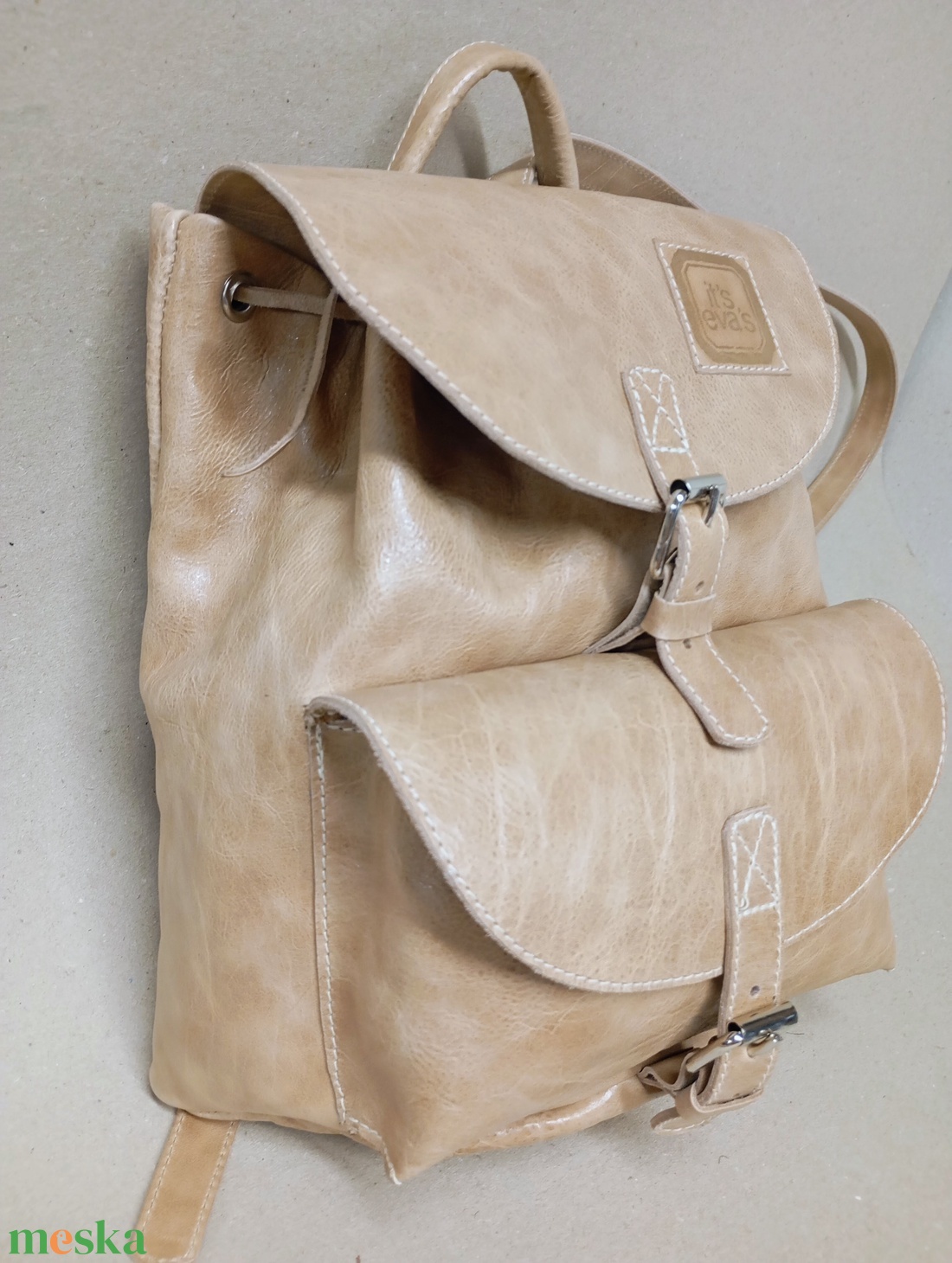 Pici drapp hátizsák  - táska & tok - hátizsák - hátizsák - Meska.hu