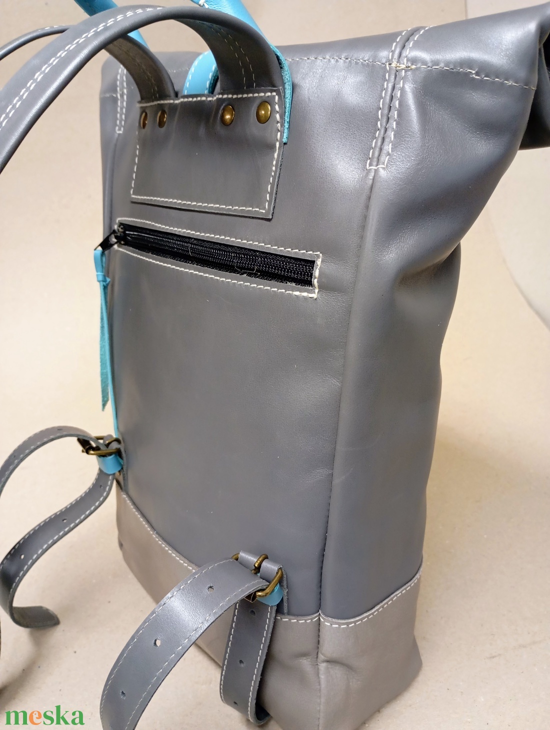 Csini futár hátizsák nem csak futároknak_szürke - játék & sport - sport és kikapcsolódás - kerékpározás - biciklis táska - Meska.hu