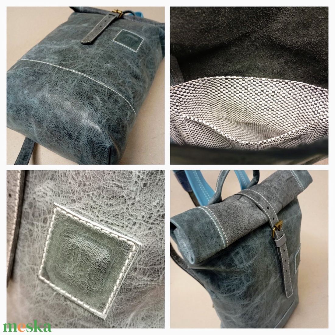 Csini futár hátizsák nem csak futároknak_kékesszürke - játék & sport - sport és kikapcsolódás - kerékpározás - biciklis táska - Meska.hu