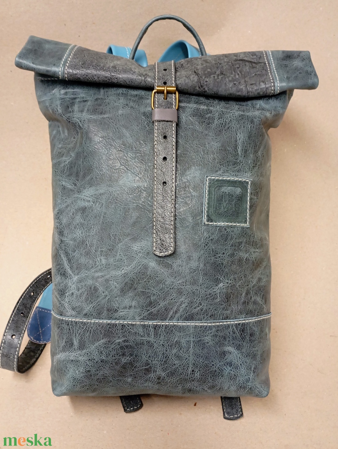 Csini futár hátizsák nem csak futároknak_kékesszürke - játék & sport - sport és kikapcsolódás - kerékpározás - biciklis táska - Meska.hu