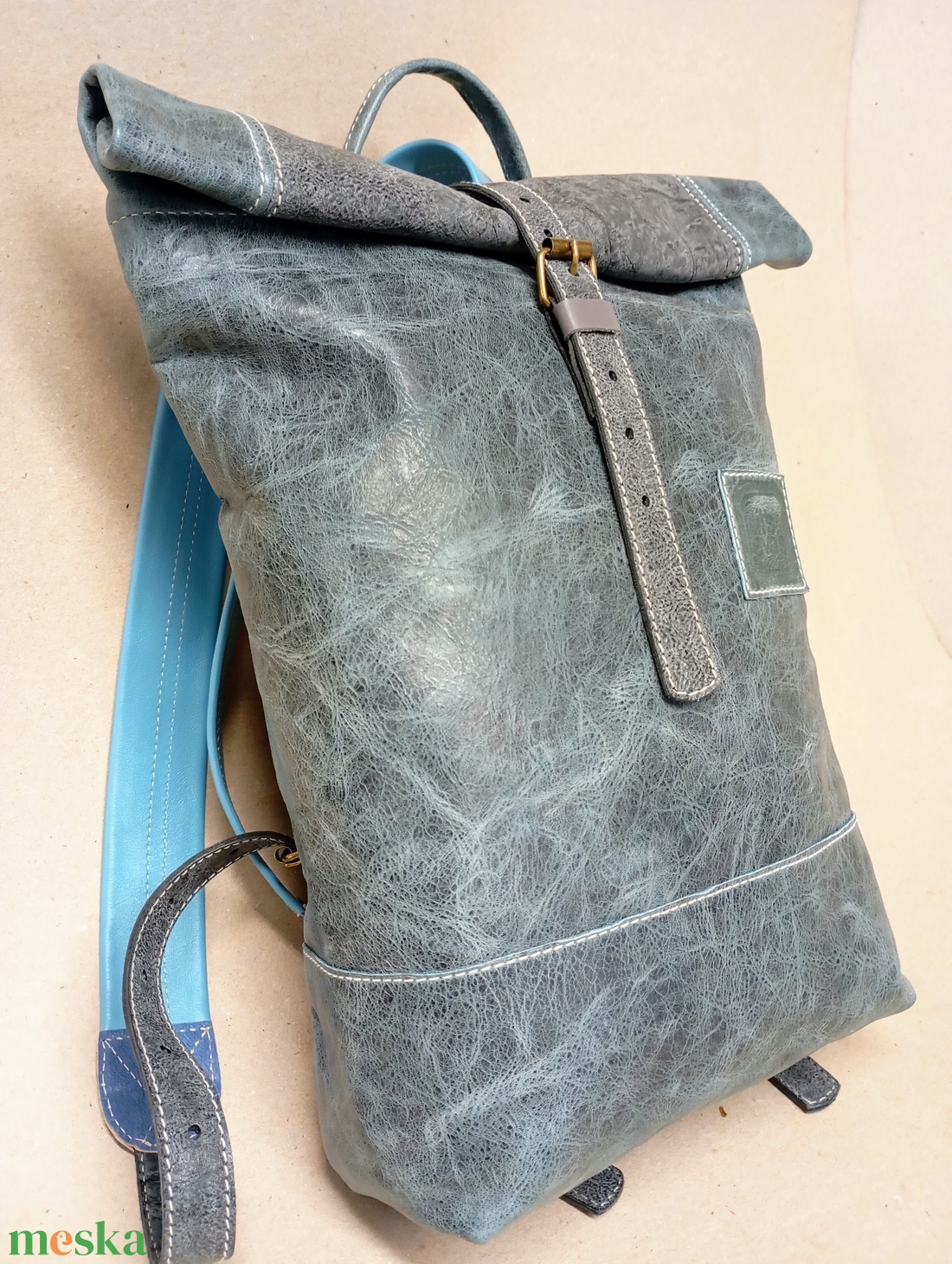 Csini futár hátizsák nem csak futároknak_kékesszürke - játék & sport - sport és kikapcsolódás - kerékpározás - biciklis táska - Meska.hu