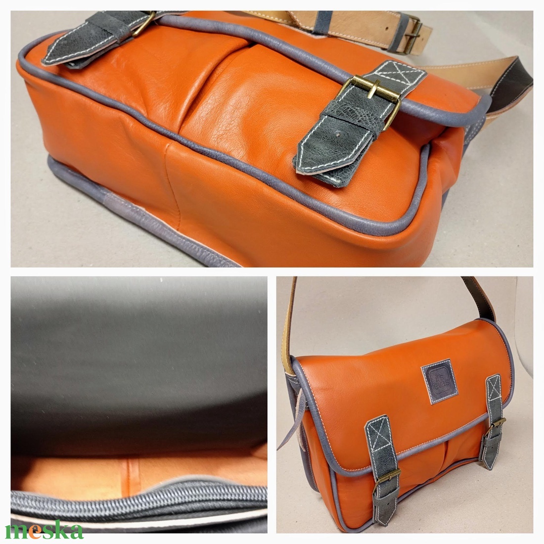 Kisebb kapkodó táska akár bringázni_narancs - táska & tok - kézitáska & válltáska - vállon átvethető táska - Meska.hu