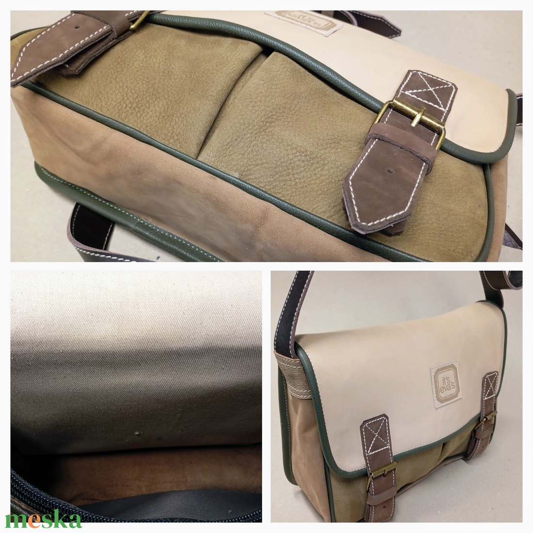 Kisebb kapkodó táska akár bringázni_barnák - táska & tok - kézitáska & válltáska - vállon átvethető táska - Meska.hu