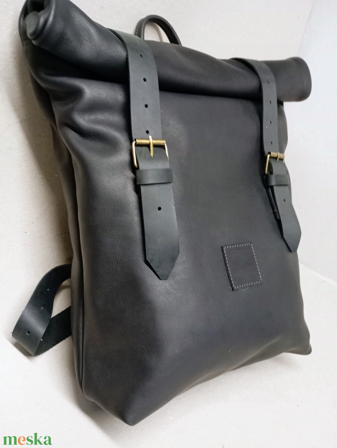 Roll top hátizsák_fekete - játék & sport - sport és kikapcsolódás - kerékpározás - biciklis táska - Meska.hu