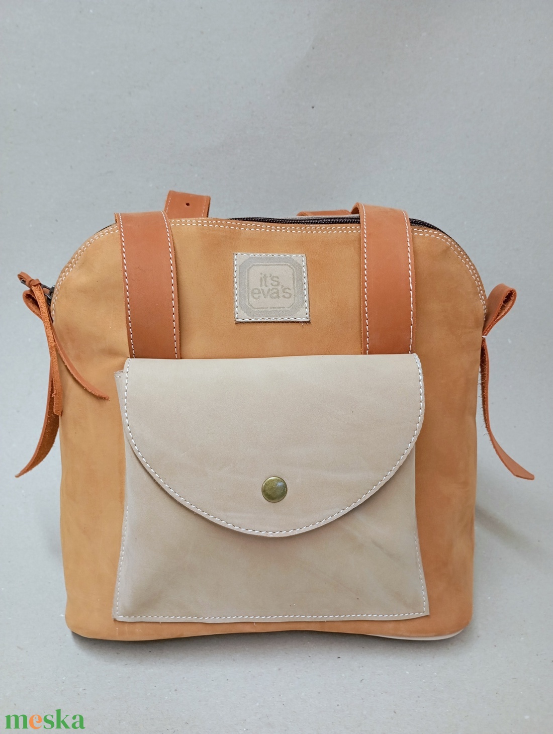 Háti/váll táska_narancs/mogyoró - táska & tok - variálható táska - Meska.hu