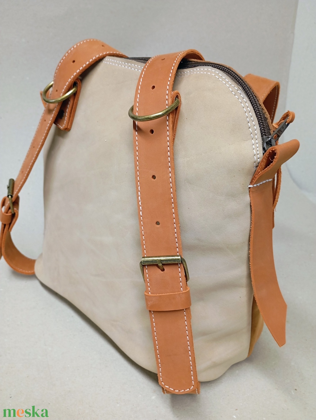 Háti/váll táska_narancs/mogyoró - táska & tok - variálható táska - Meska.hu